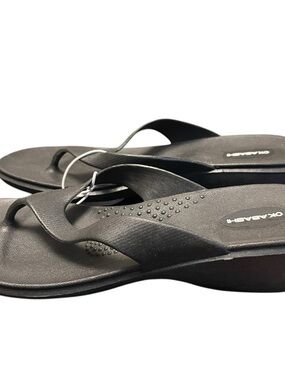 Okabashi Black Flip Flop Sandals